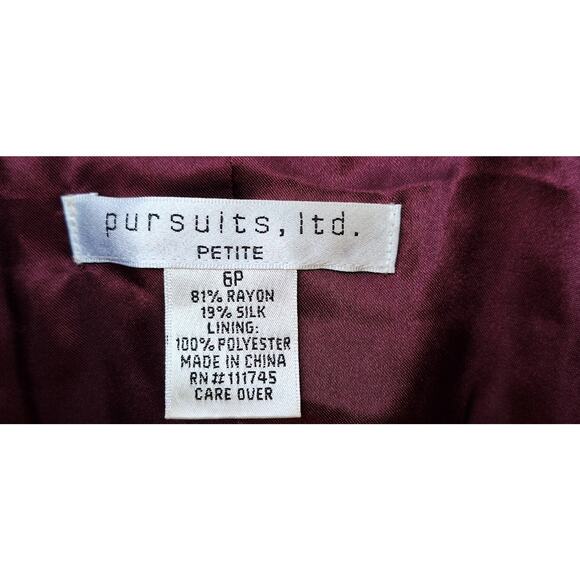 Y2K Persuits, ltd Velour Crashed Velvet Regency Purple Pink Blazer Jacket 6p S/M - Picture 2 of 10